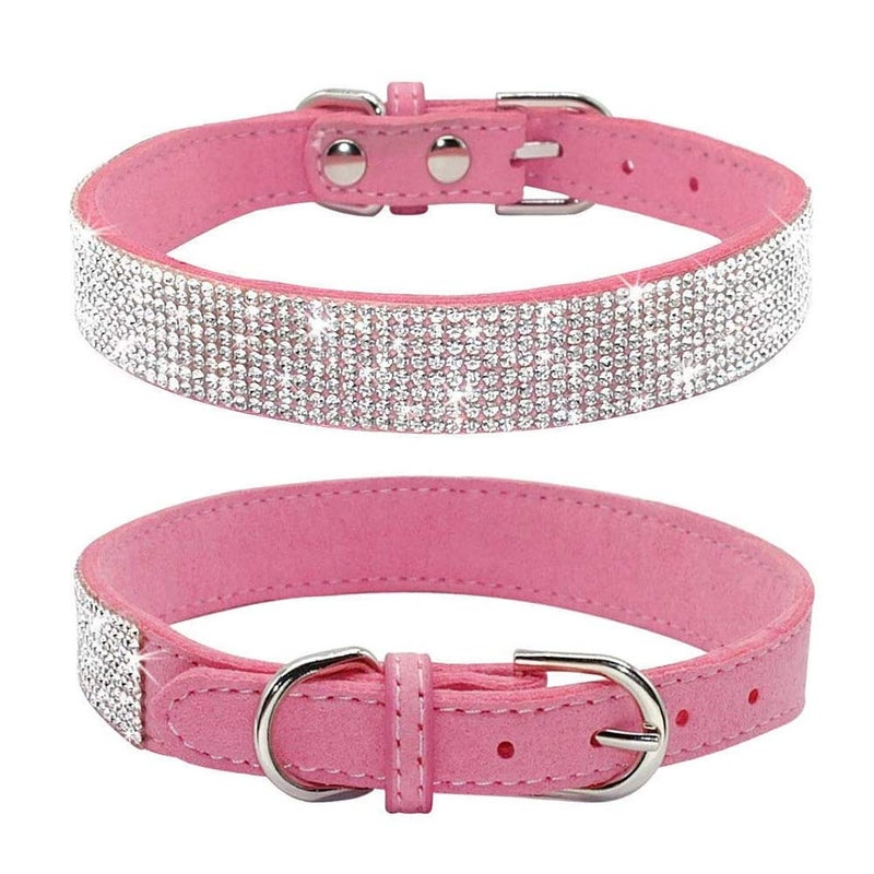 ETOPARS Microfiber Pet Dog Collar Leashes Set, Reflective Dog Collar, Double-Layer Soft Leather Pet Leash, Cat Dog Collar Leash Set, Pet Collar Leash for Small & Medium Dogs - Image 2